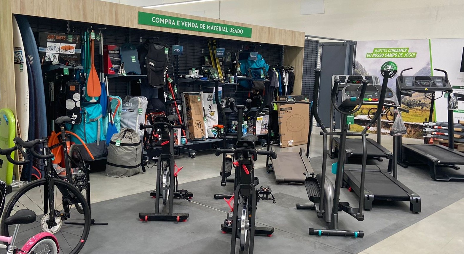 Decathlon compra material e equipamento desportivo usado