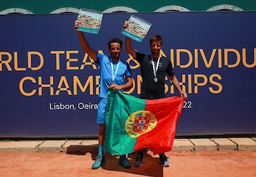 Ténis: Fred Gil e Gonçalo Falcão fecham com chave de ouro o Campeonato do Mundo Individual de Veteranos