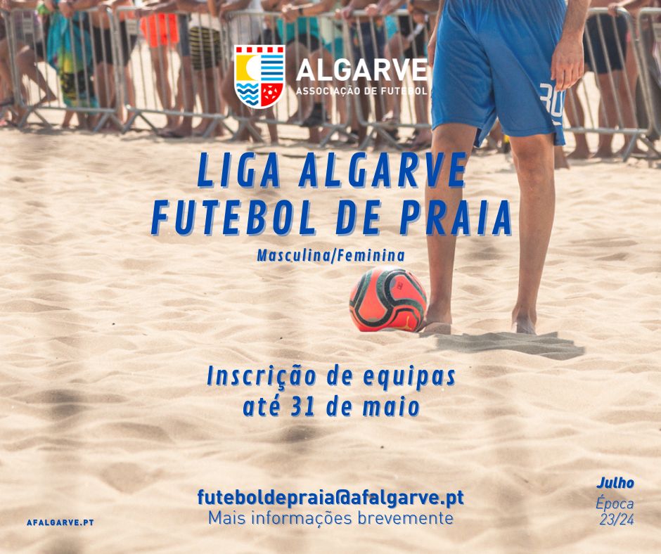 Liga Algarve Futebol de Praia: Inscrições a decorrer até 31 de maio