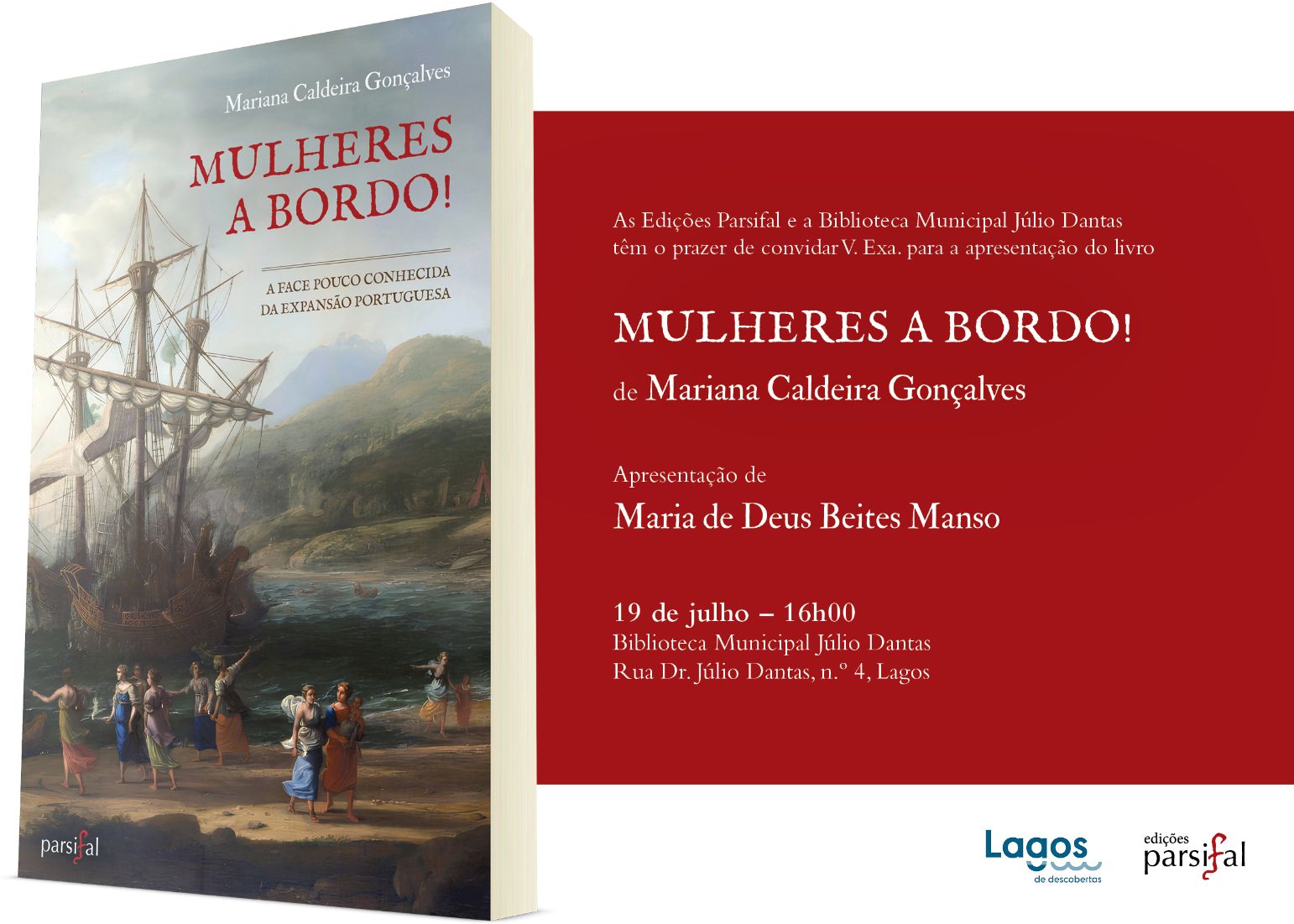 Mariana Caldeira Gonçalves apresenta "Mulheres a Bordo - A face desconhecida da Expansão Portuguesa" no Centro Cultural de Lagos