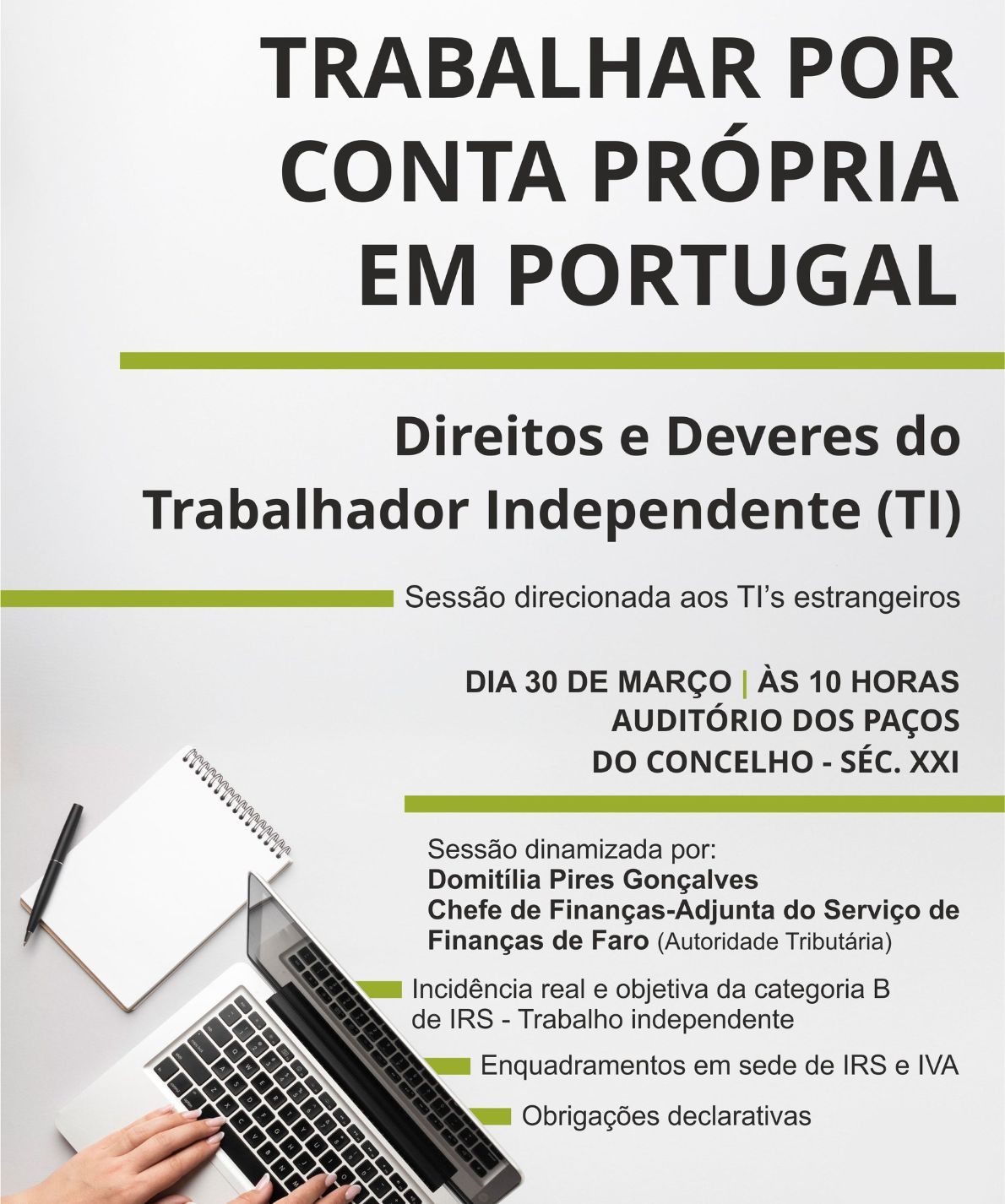 Câmara Municipal de Lagos acolhe Sessão Informativa “Trabalhar por Conta Própria em Portugal e Deveres do Trabalhador Independente”