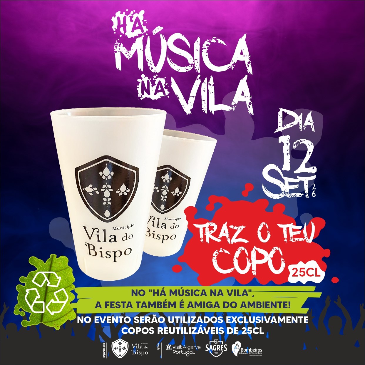 “Há Música na Vila” aposta na reutilização com a campanha “Traz o Teu Copo”
