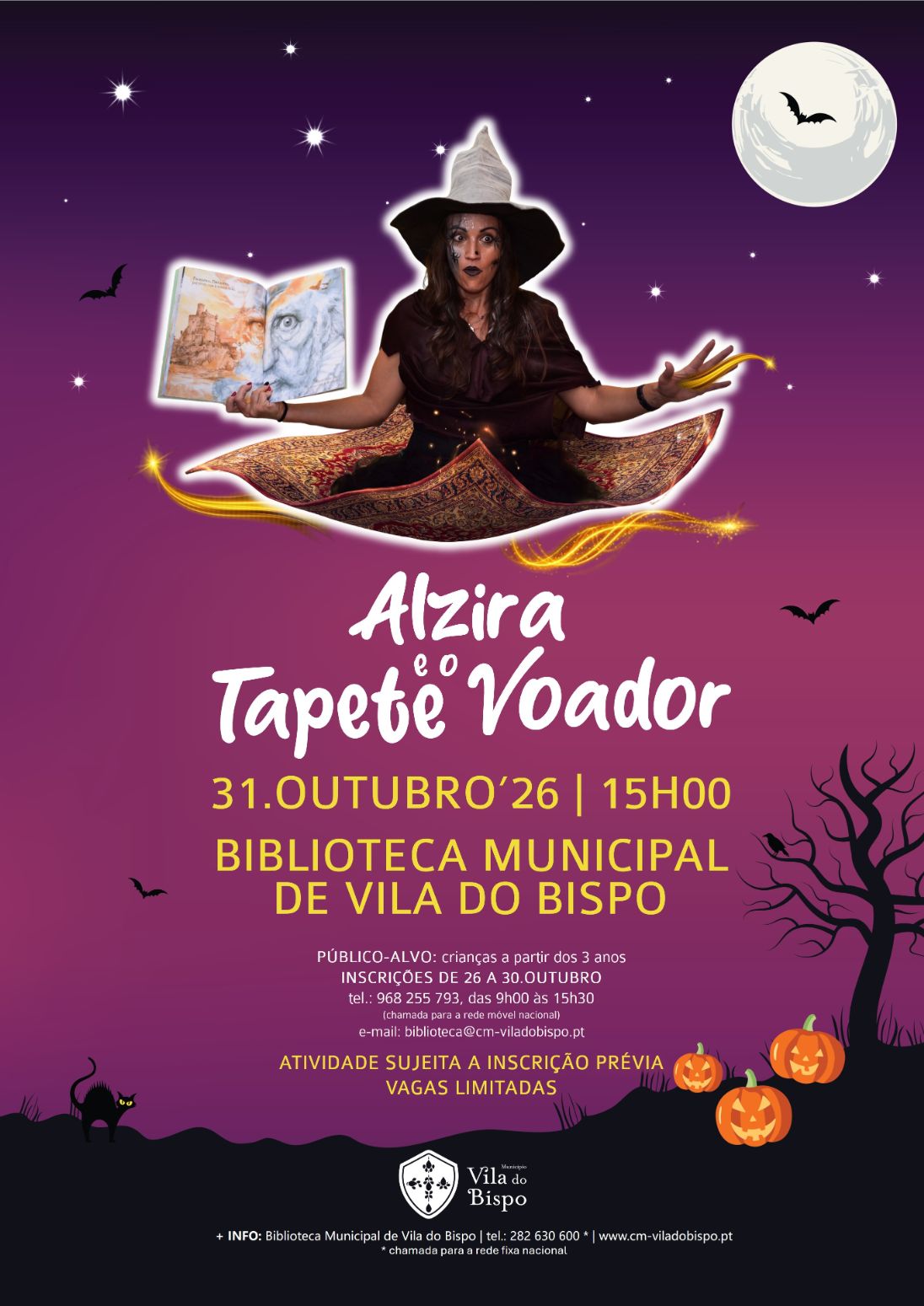 Biblioteca Municipal de Vila do Bispo assinala o Halloween com o conto «Alzira e o Tapete Voador»
