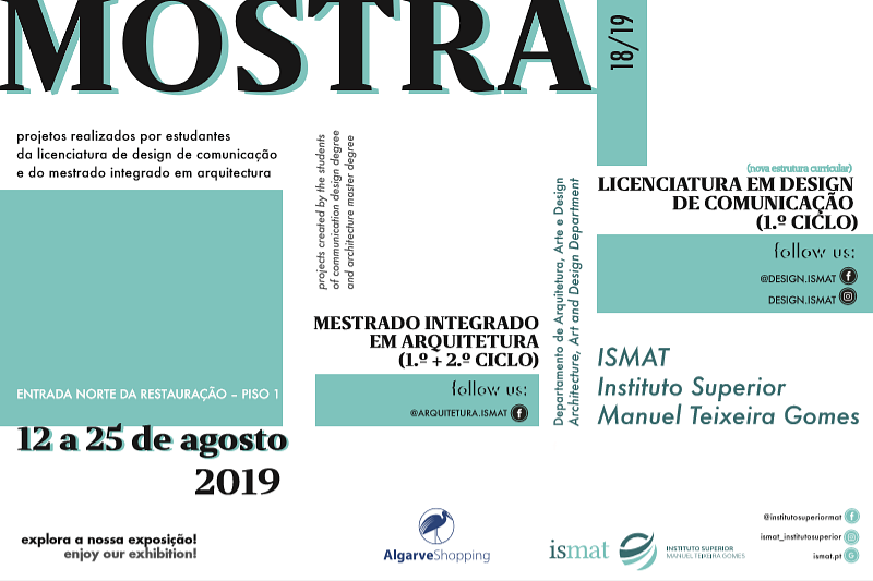 AlgarveShopping recebe exposição com trabalhos de estudantes do ISMAT