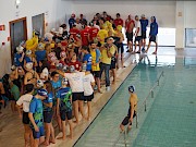 Os atletas já estão a dar as primeiras braçadas no Campeonato Nacional de Clubes da 3ªdivisão em Lagos - 1