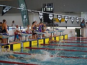 Os atletas já estão a dar as primeiras braçadas no Campeonato Nacional de Clubes da 3ªdivisão em Lagos - 1