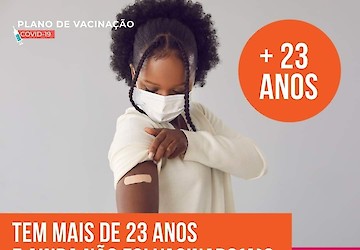 Covid-19: Maiores de 23 anos já podem auto-agendar a primeira dose da vacina