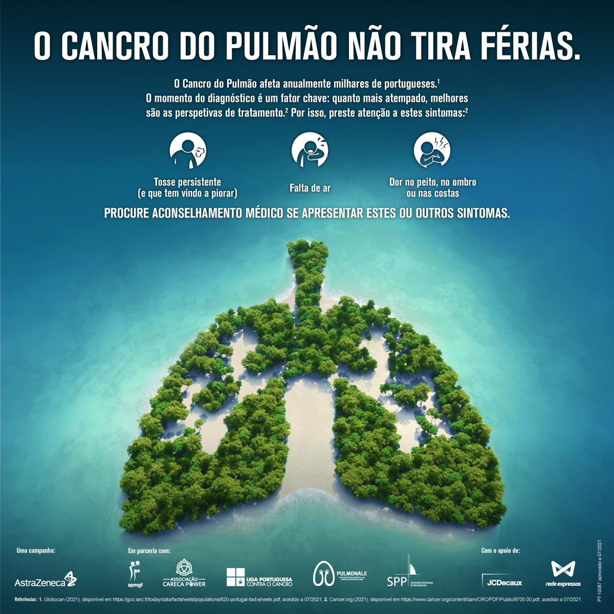 Campanha "O cancro do pulmão não tira férias" alerta para os sinais e sintomas da doença