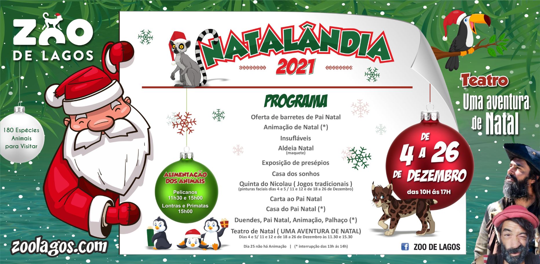 O Zoo de Lagos volta a celebrar o Natal de 4 a 26 de Dezembro